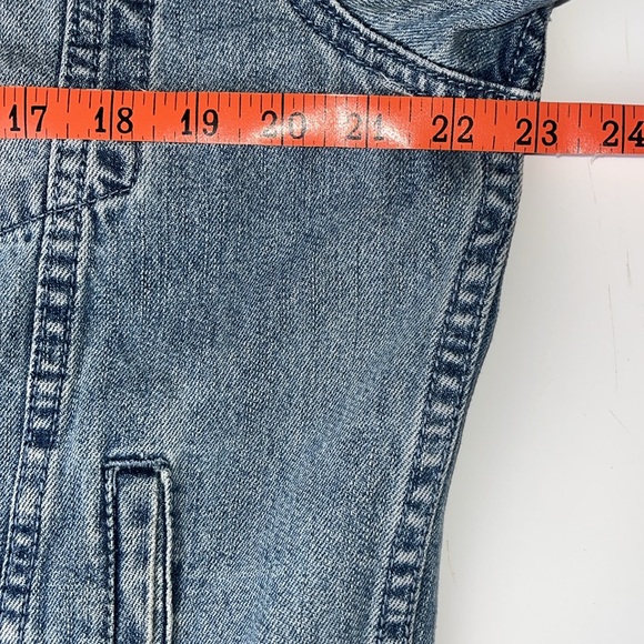 PacSun Denim Collared Button-Up Long Sleeve Relaxed Fit Light Wash Jean Jacket M - Picture 8 of 10